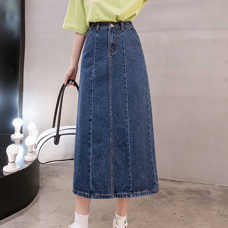 Skirts Denim Long Maxi Plus Size Oversized 5Xl Large Korean Fashion High-Waisted Vintage Summer Women' Clothing Skirt Vetement 2021, Blue
Skirts Denim Long Maxi Plus Size Oversized 5Xl Large Korean Fashion High-Waisted Vintage Summer Women' Clothing Skirt Vetement 2021, Blue