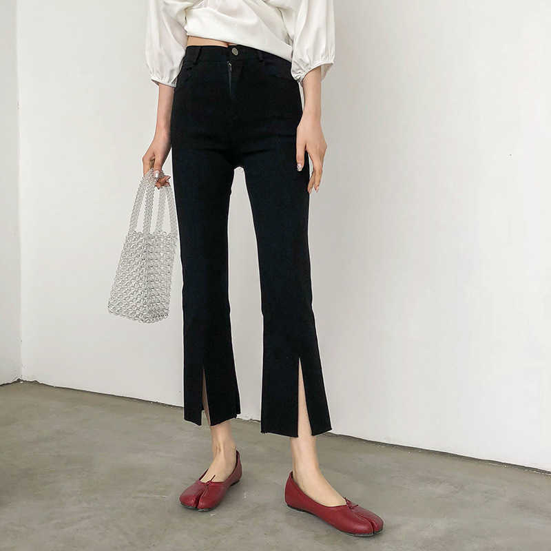 Woman Elastic Work OL Pants Stretch Wide Leg High Waist Casual Trousers Slit Femme Streetwear 210608, Black
Woman Elastic Work OL Pants Stretch Wide Leg High Waist Casual Trousers Slit Femme Streetwear 210608, Black