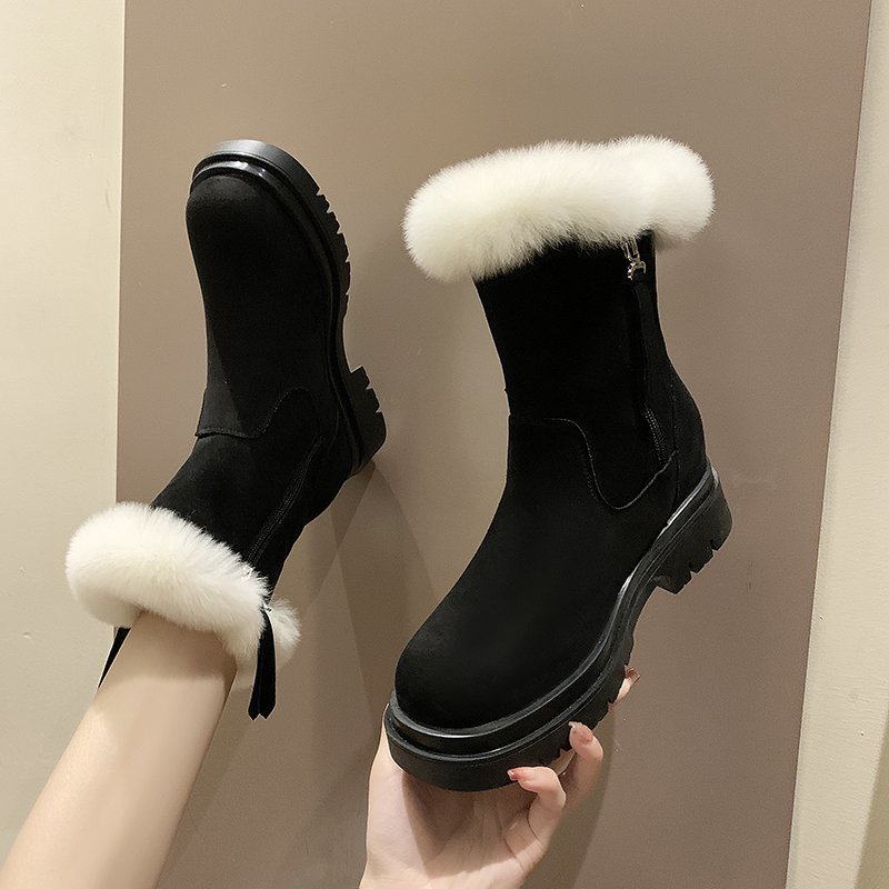 Winter snow boots womens boots warm and cashmere boots student fashion womens new short X687, Black
Winter snow boots womens boots warm and cashmere boots student fashion womens new short X687, Black