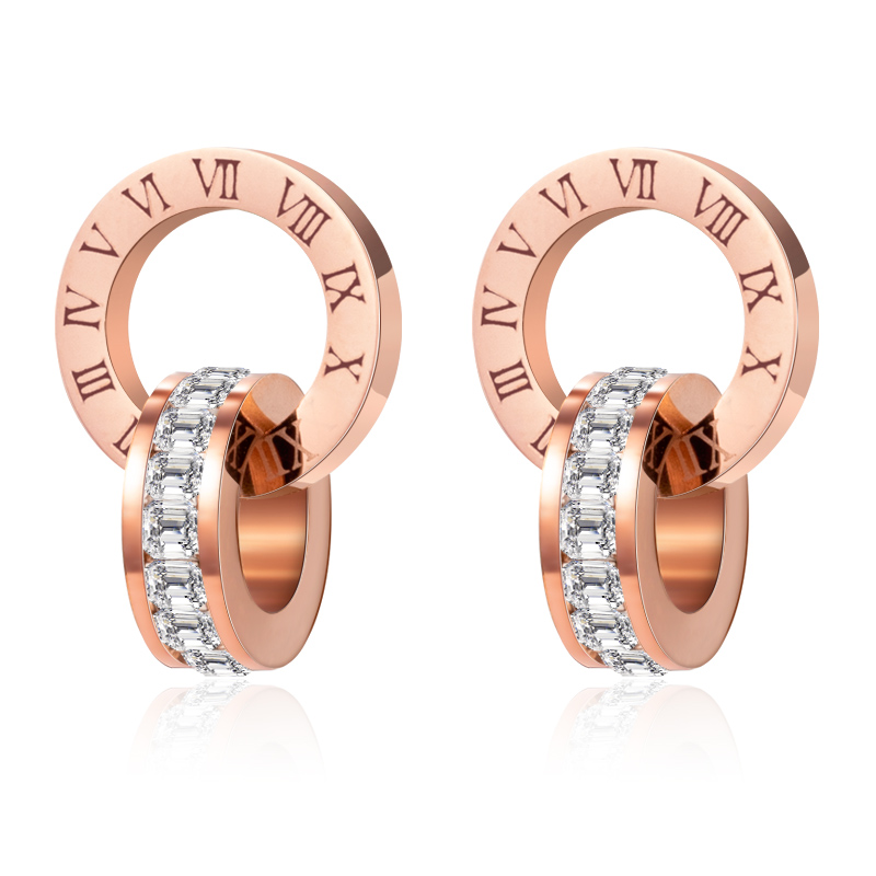 high quality Woman Fashion rose gold stud earrings des boucles for lady Women Party Wedding gift engagement Jewelry stone earring gffe
high quality Woman Fashion rose gold stud earrings des boucles for lady Women Party Wedding gift engagement Jewelry stone earring gffe