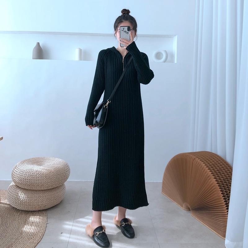 Casual Dresses WAVSIYIER Thick Knitted Jumper 2021 Korean Style Autumn Winter Pollover Sweater Dress Women Woman Warm Solid, Black
Casual Dresses WAVSIYIER Thick Knitted Jumper 2021 Korean Style Autumn Winter Pollover Sweater Dress Women Woman Warm Solid, Black