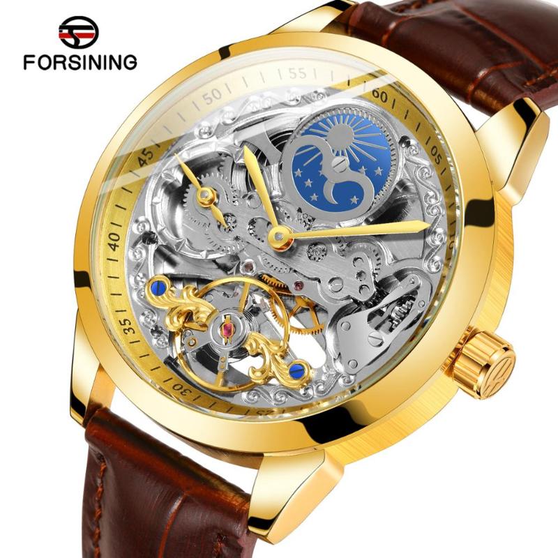 Wristwatches Top 4149 Luxury Business Leather Skeleton Water Resistant Automatic Mechanical Fashion Men Casua, Black
Wristwatches Top 4149 Luxury Business Leather Skeleton Water Resistant Automatic Mechanical Fashion Men Casua, Black