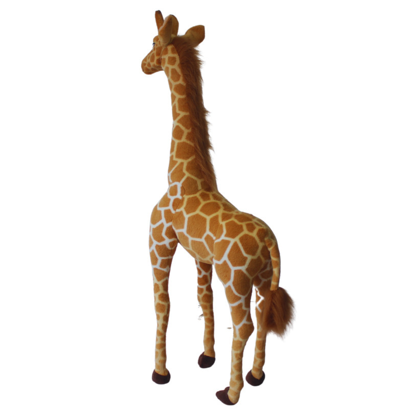 Lifelike Large Stuffed Animals Standing Giraffe Toys Giant Simulation Kwaii Decor Toys For Children Birthday Gifts 220217