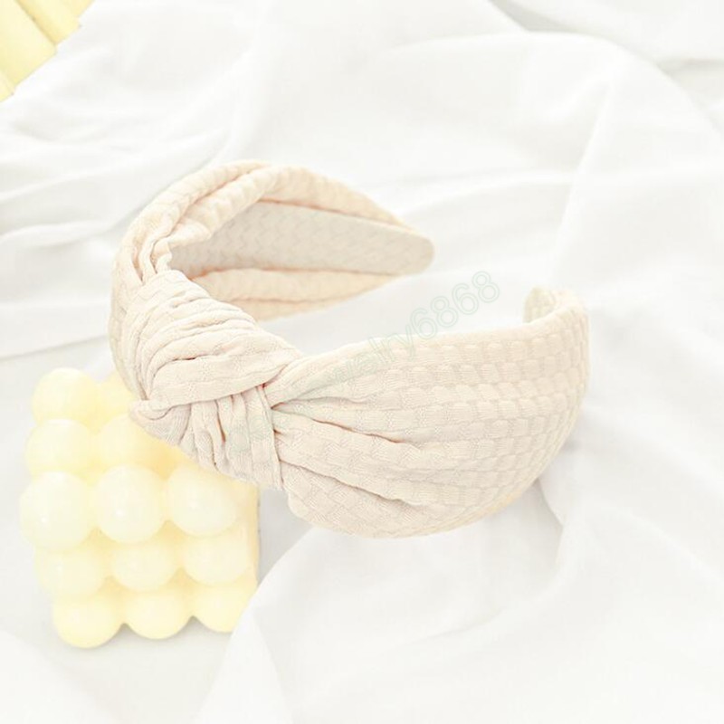 Fashion Autumn Winter Hairband For Women Center Knot Casual Headband Fabric Turban Hari Accessories