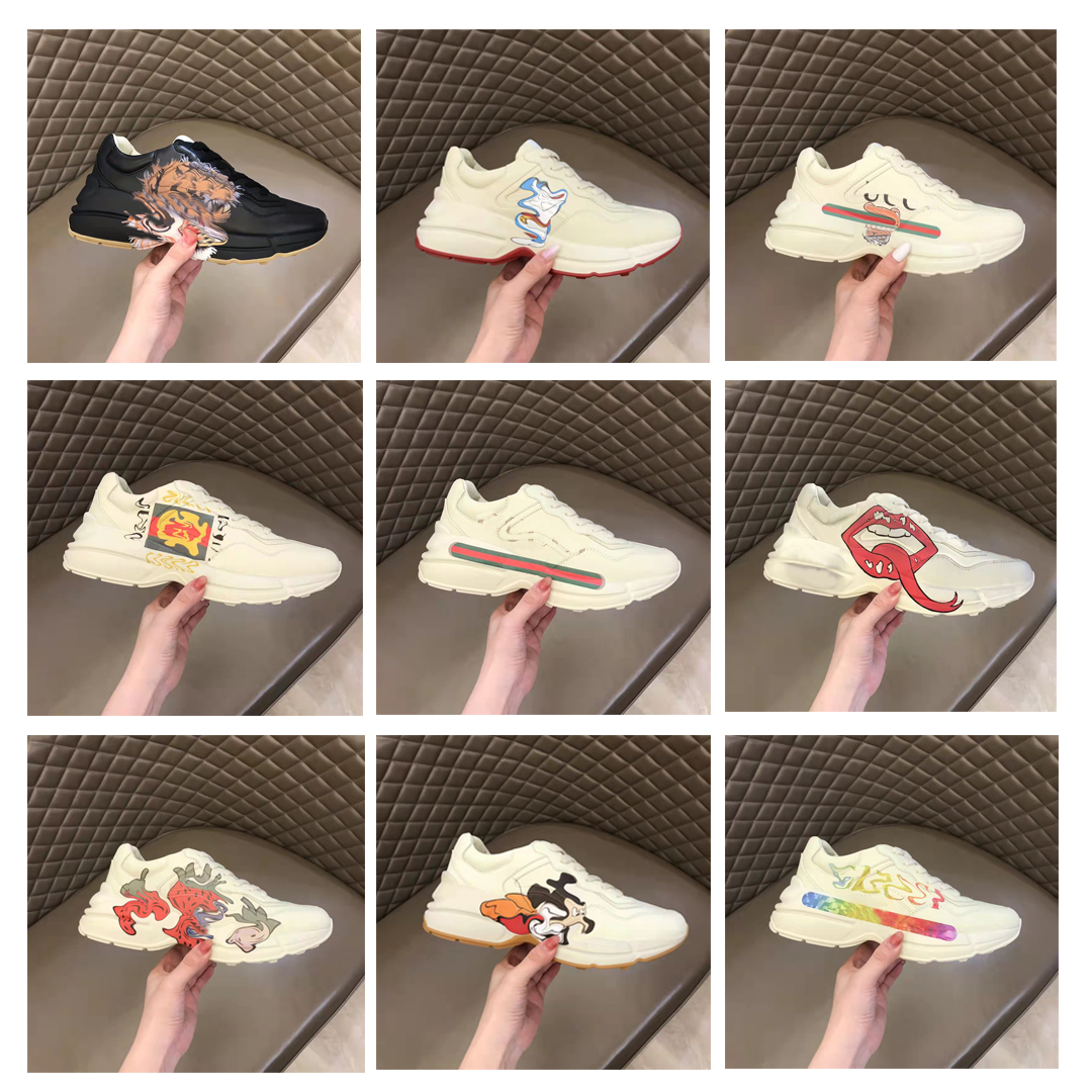 Designer casual shoes luxury multi-color men and women classic sports thick bottom daddy strawberry mouse mouth size 36-46, Silver
Designer casual shoes luxury multi-color men and women classic sports thick bottom daddy strawberry mouse mouth size 36-46, Silver