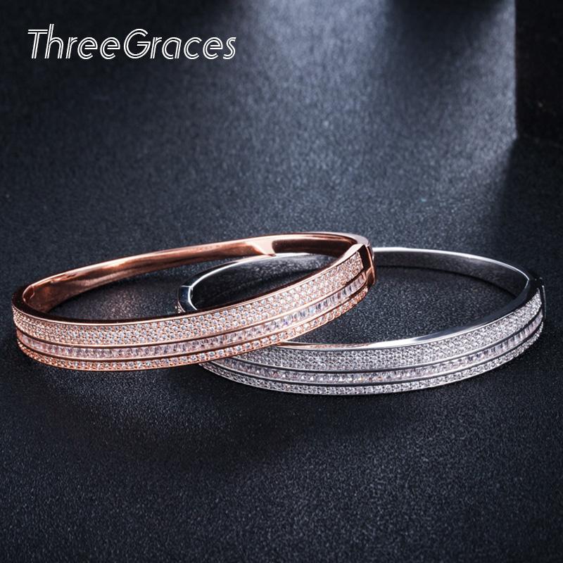 Bangle Threegraces Gorgeous Sparkling Micro Pave CZ Rose Gold Big Round Circle Cuff Bangles Luxury Jewelry For Women Accessories BA042, Black
Bangle Threegraces Gorgeous Sparkling Micro Pave CZ Rose Gold Big Round Circle Cuff Bangles Luxury Jewelry For Women Accessories BA042, Black