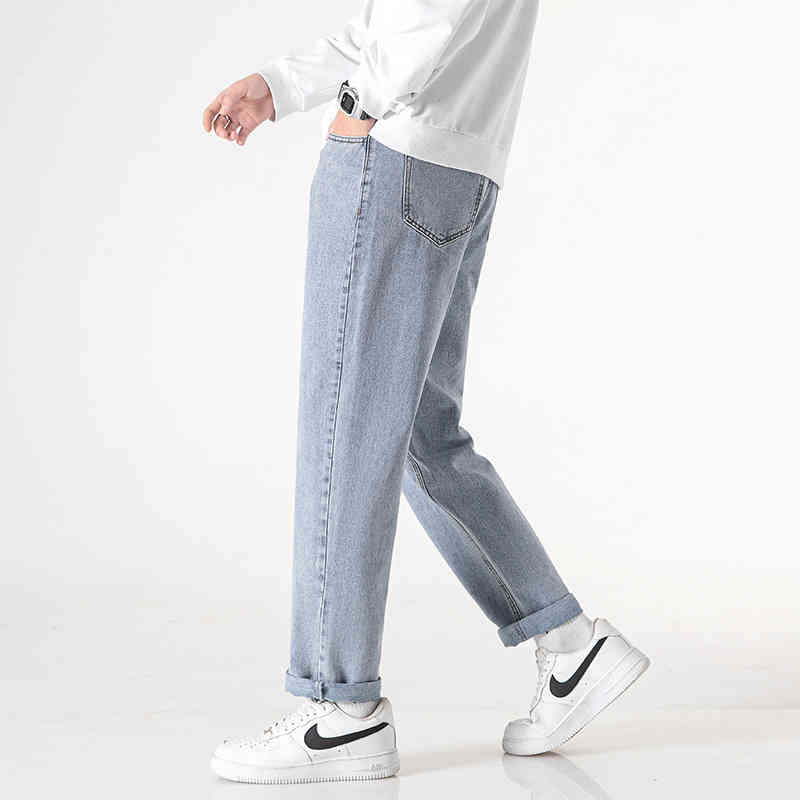jeans autumn and winter new straight tube loose korean fashion brand versatile casual men's, Blue
jeans autumn and winter new straight tube loose korean fashion brand versatile casual men's, Blue