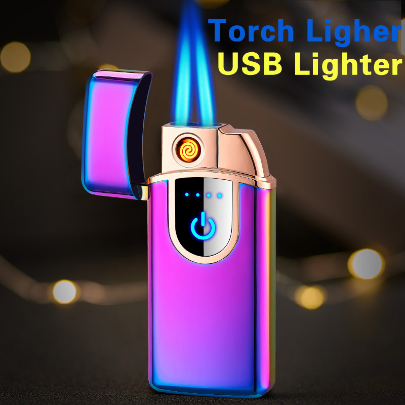 Creative Electric Tungsten USB Lighter Torch Jet Double Flame Butane Refillable Lighters with Gas Window Windproof Multifunctional
Creative Electric Tungsten USB Lighter Torch Jet Double Flame Butane Refillable Lighters with Gas Window Windproof Multifunctional