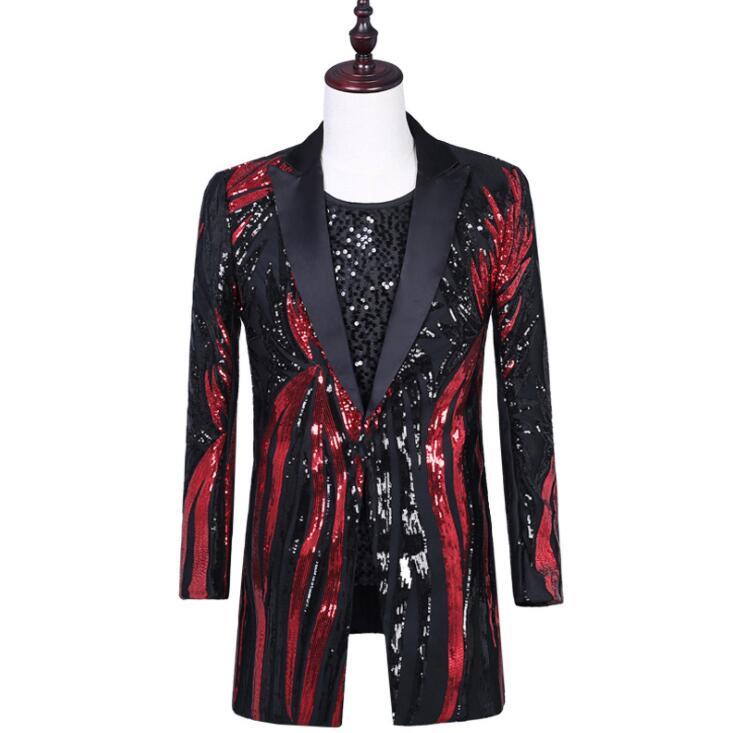 Men' Suits & Blazers Red Sequins Blazer Men Designs Jacket Mens Stage Costumes Singers Clothes Dance Star Style Dress Punk Rock Masculino H, Black
Men' Suits & Blazers Red Sequins Blazer Men Designs Jacket Mens Stage Costumes Singers Clothes Dance Star Style Dress Punk Rock Masculino H, Black
