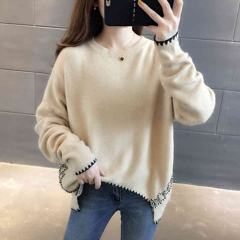 women's sweaters blouses loose from pation casual fashion sweaters women's knitted or crocheted winter clothes jpi5, White;black
women's sweaters blouses loose from pation casual fashion sweaters women's knitted or crocheted winter clothes jpi5, White;black