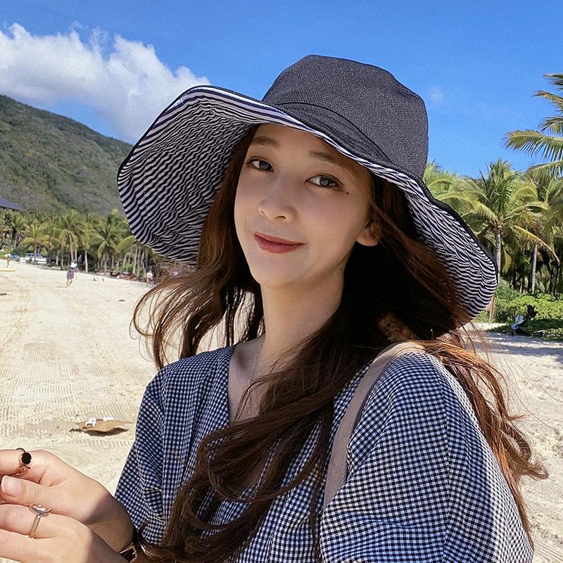 Type 2021 Sunshade Hat For Women With Double Side UV Protection Collapsible Fisherman Wide Brim Hats, Black
Type 2021 Sunshade Hat For Women With Double Side UV Protection Collapsible Fisherman Wide Brim Hats, Black