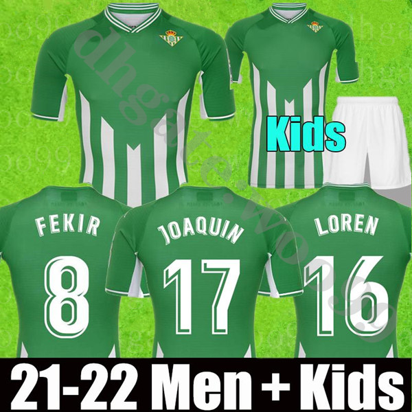 21 22 Real Betis home Soccer Jersey JOAQUIN LOREN FEKIR CANALES 2021 2022 B.IGLESIAS camiseta de fútbol MAN + KIDS kit green Football shirts, Black;yellow
21 22 Real Betis home Soccer Jersey JOAQUIN LOREN FEKIR CANALES 2021 2022 B.IGLESIAS camiseta de fútbol MAN + KIDS kit green Football shirts, Black;yellow