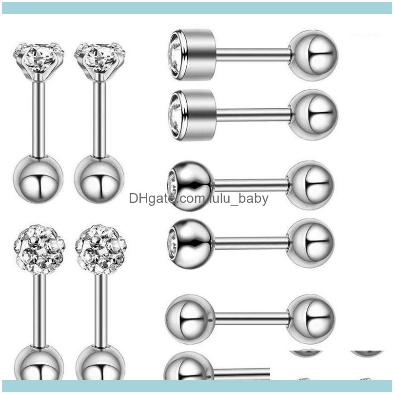 Stud Jewelrystud 10Pcs/Set Luxury Studs Earrings For Women Ball Earring Shinning Crystal Ear Piercing Cartilage Jewelry Aessory1 Drop Delive
Stud Jewelrystud 10Pcs/Set Luxury Studs Earrings For Women Ball Earring Shinning Crystal Ear Piercing Cartilage Jewelry Aessory1 Drop Delive