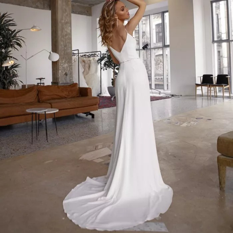 Spaghetti Evening Party Two-layers Of Dresses Custom Made Cultivate One's Morality Break Gowns High Quality