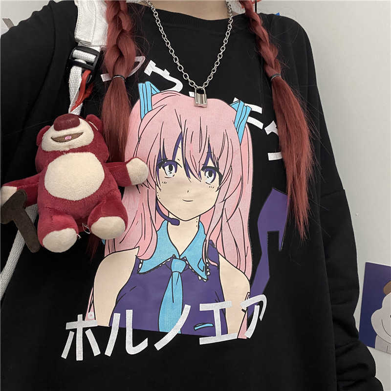 Japanese fashion casual dark punk loose big size hip-hop cartoon Letter fun long sleeve O-neck female Harajuku sweatshirt 210608, Gray
Japanese fashion casual dark punk loose big size hip-hop cartoon Letter fun long sleeve O-neck female Harajuku sweatshirt 210608, Gray