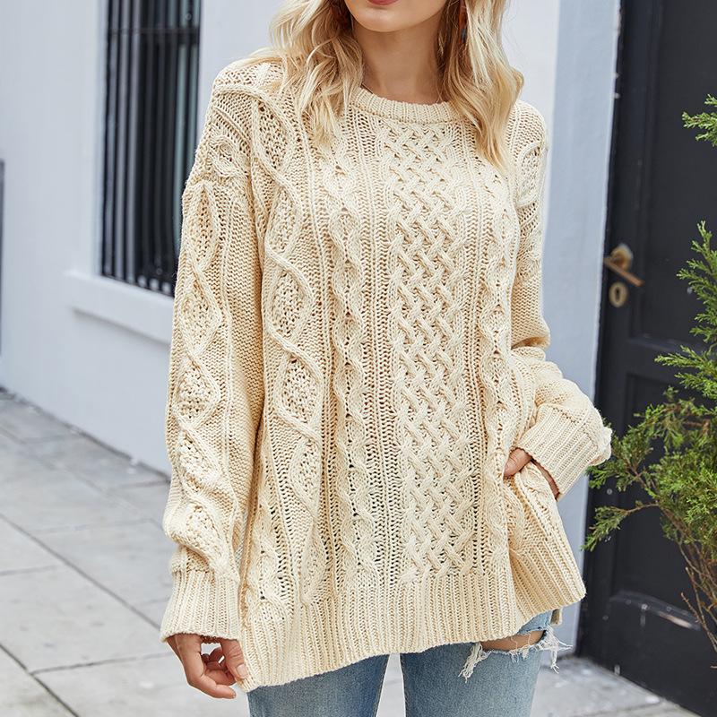 Loose Knit Sweater Tops Women Autumn Winter Wrap-Around Oversized O Neck Long Sleeve Blouse Office Lady Knitted Pullover Women' Sweaters, Creamy white
Loose Knit Sweater Tops Women Autumn Winter Wrap-Around Oversized O Neck Long Sleeve Blouse Office Lady Knitted Pullover Women' Sweaters, Creamy white
