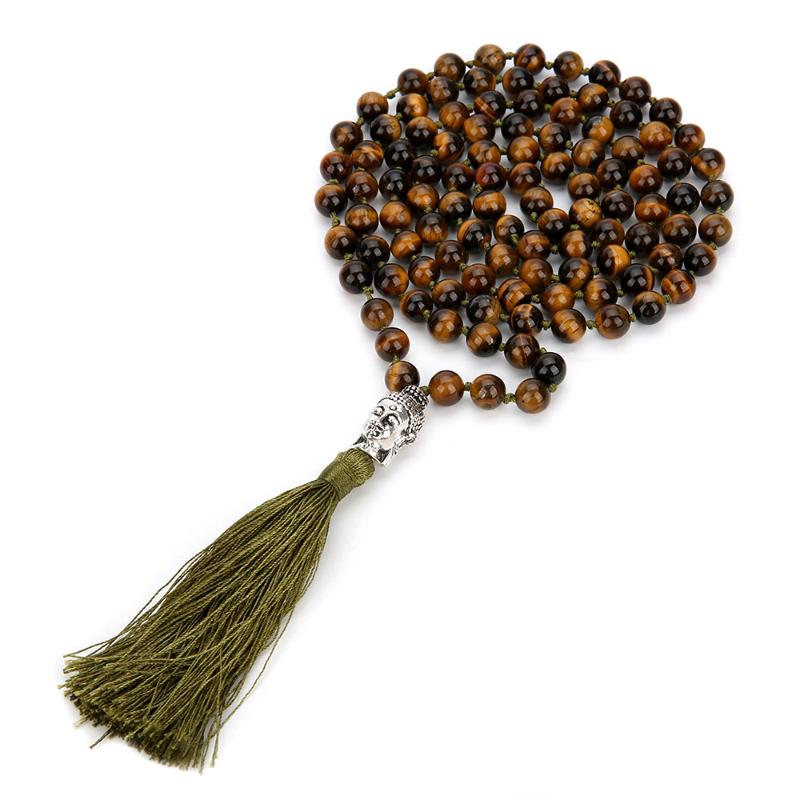 Pendant Necklaces 108Mala Yellow Tiger Eyes Beaded Knotted Declaration Meditation Blessing Yoga Semi-Precious Stone Amulet Jewelry Long Neck
Pendant Necklaces 108Mala Yellow Tiger Eyes Beaded Knotted Declaration Meditation Blessing Yoga Semi-Precious Stone Amulet Jewelry Long Neck