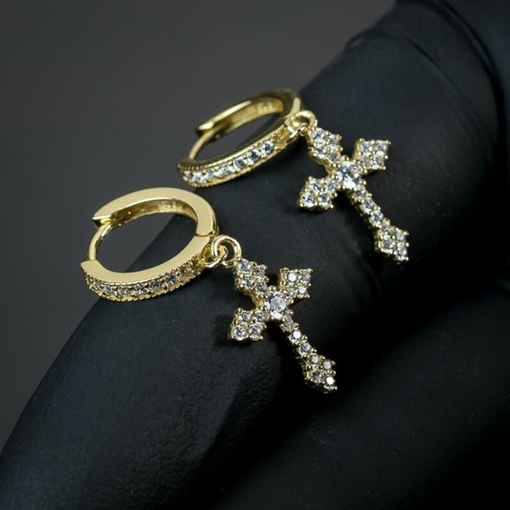 Huitan Simple Stylish Cross Drop Hoop Earrings Shiny CZ High Quality Women Men Personality Accessories Unisex Fashion Jewelry, Silver
Huitan Simple Stylish Cross Drop Hoop Earrings Shiny CZ High Quality Women Men Personality Accessories Unisex Fashion Jewelry, Silver