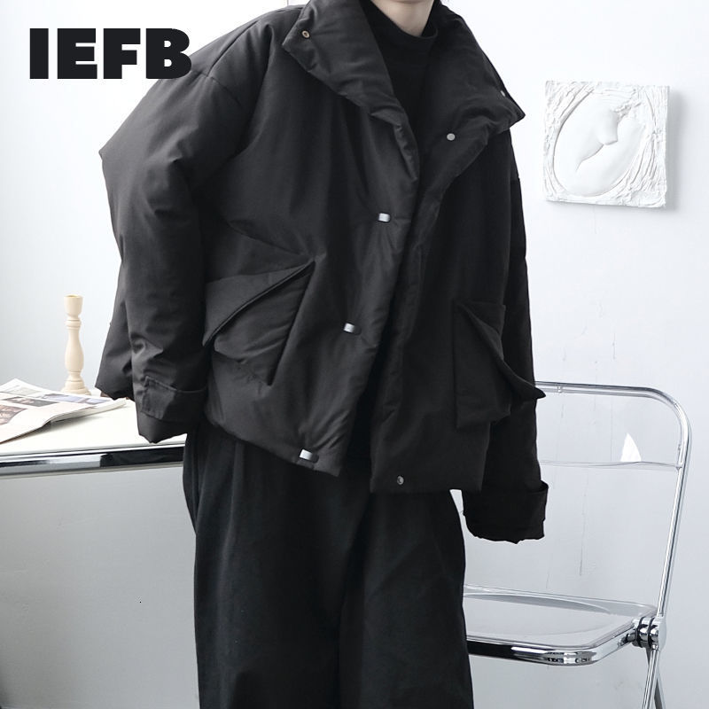 IEFB winter black stand collar cotton padded jacket deconstructed men's thickened coat double pockets oversized 9Y4655 210524, White
IEFB winter black stand collar cotton padded jacket deconstructed men's thickened coat double pockets oversized 9Y4655 210524, White