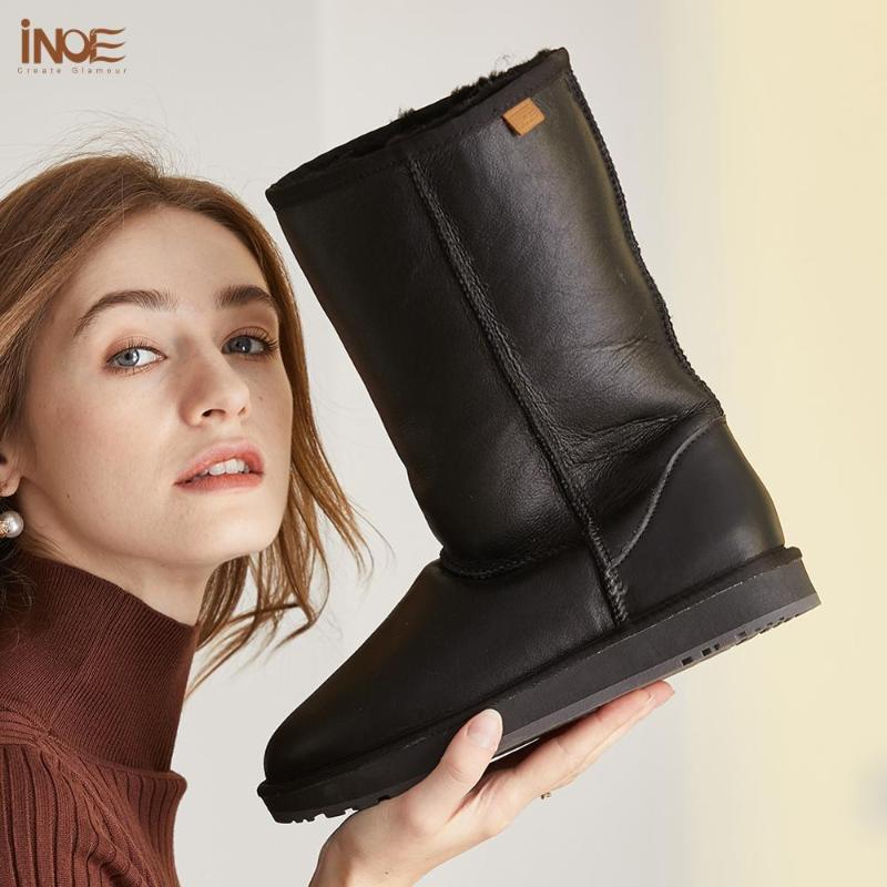 Boots INOE Women Long Sheepskin Leather Winter Waterproof Knee High Shearling Wool Fur Lined Snow Keep Warm Shoes Black
Boots INOE Women Long Sheepskin Leather Winter Waterproof Knee High Shearling Wool Fur Lined Snow Keep Warm Shoes Black