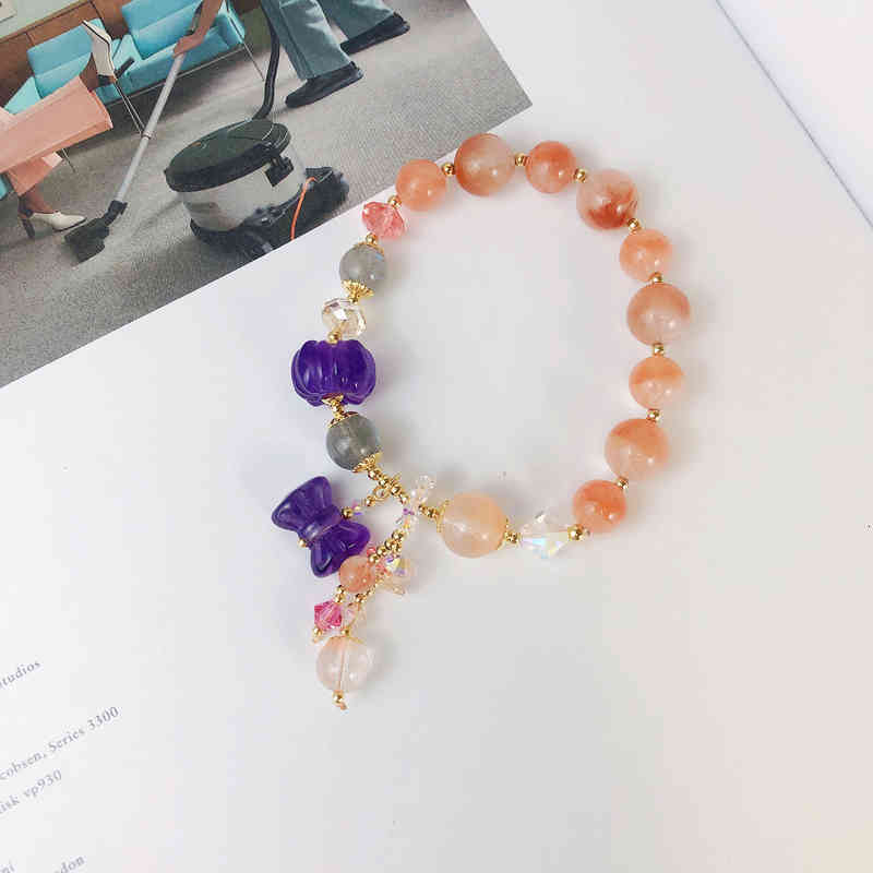Red Rabbit Hair Amethyst Grey Moonlight Austrian Crystal 925 Silver Ear Hook Set