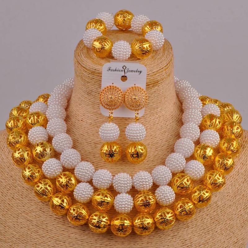 Earrings & Necklace Imitation Pearl White Jewelry Set Nigerian Wedding Beads African Sets FZZ47, Silver
Earrings & Necklace Imitation Pearl White Jewelry Set Nigerian Wedding Beads African Sets FZZ47, Silver