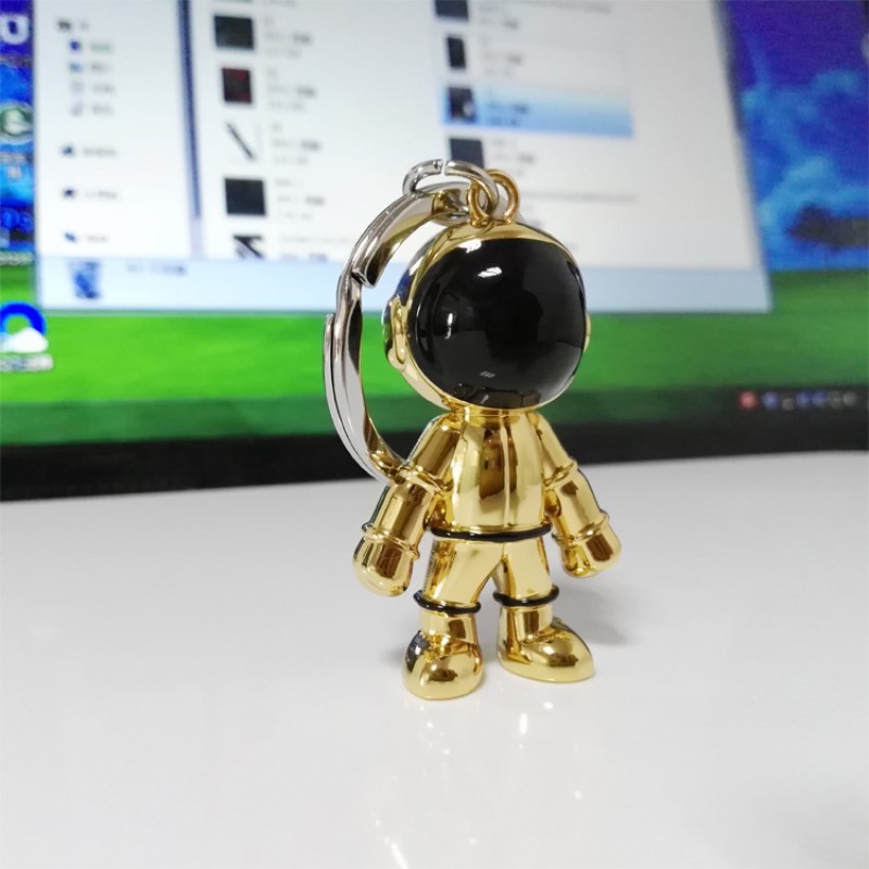 New Fashion Handmade 3D Astronaut Space Robot Spaceman Keychain Keyring Alloy Gift For Man Friend