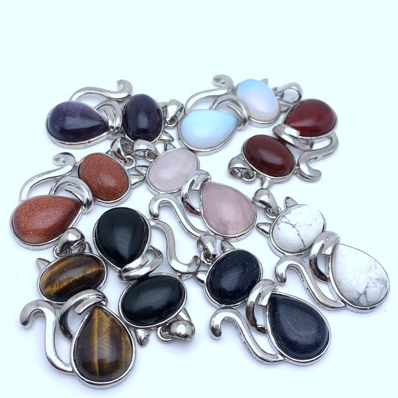Charms Natural Stones Cat Shape Flat Bead Pendant Cute Kitten Plated Pendants For Jewelry Making DIY Reiki Necklaces Accessories, Bronze;silver
Charms Natural Stones Cat Shape Flat Bead Pendant Cute Kitten Plated Pendants For Jewelry Making DIY Reiki Necklaces Accessories, Bronze;silver