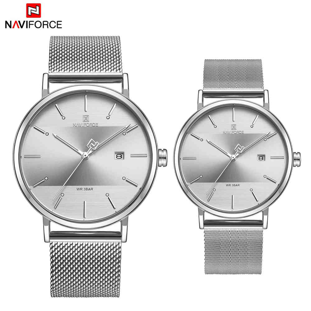 Watches NAVIFORCE Luxury Brand Watches Set Quartz Simple Men Women Watch Waterproof Mens Ladies Couple Clock Relogio Masculino 210517, Silver white
Watches NAVIFORCE Luxury Brand Watches Set Quartz Simple Men Women Watch Waterproof Mens Ladies Couple Clock Relogio Masculino 210517, Silver white