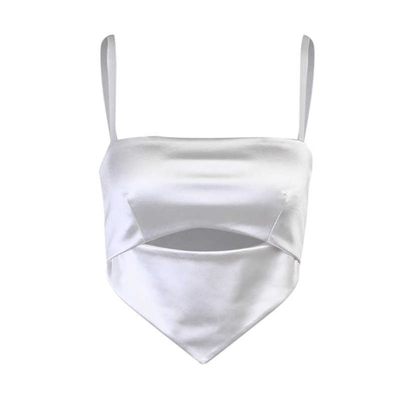 Women Over Front Cut Out Halter Neck Sleeveless Backless Wrap Crop Top Bandage Vest Summer Sexy Tanks Tops Woman Clothes 210625