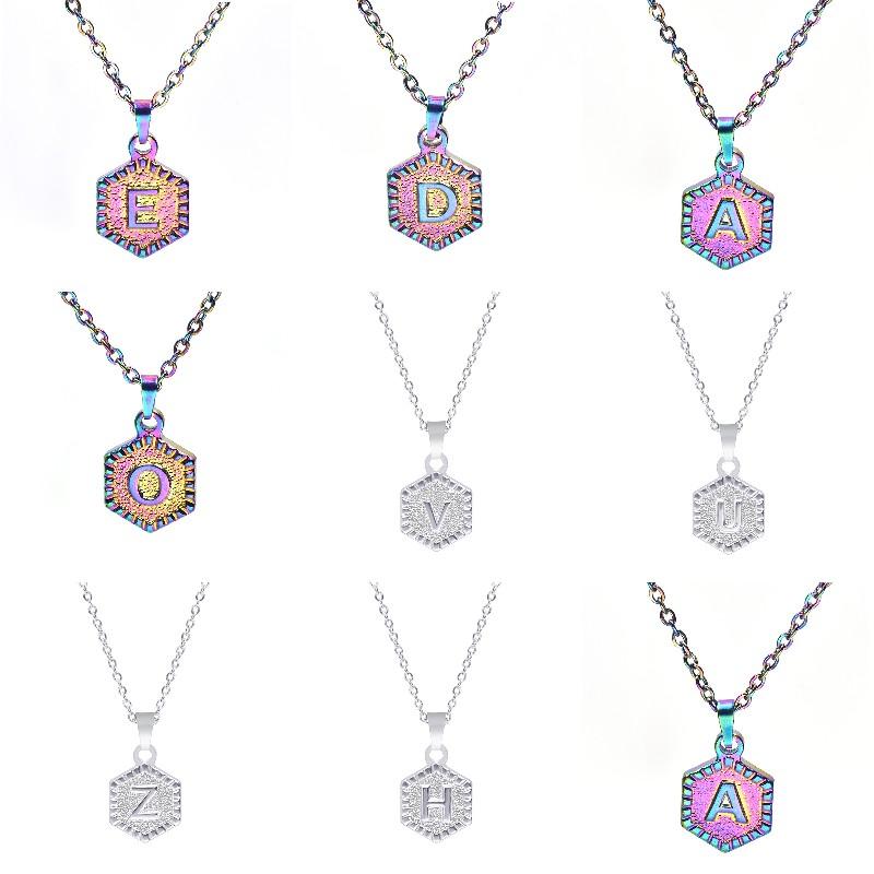 Pendant Necklaces Stainless Steel Boho Octagon Initial A-Z Letter Charms Chain Alphabet Word Choker For Women Bijoux Jewelry, Silver
Pendant Necklaces Stainless Steel Boho Octagon Initial A-Z Letter Charms Chain Alphabet Word Choker For Women Bijoux Jewelry, Silver