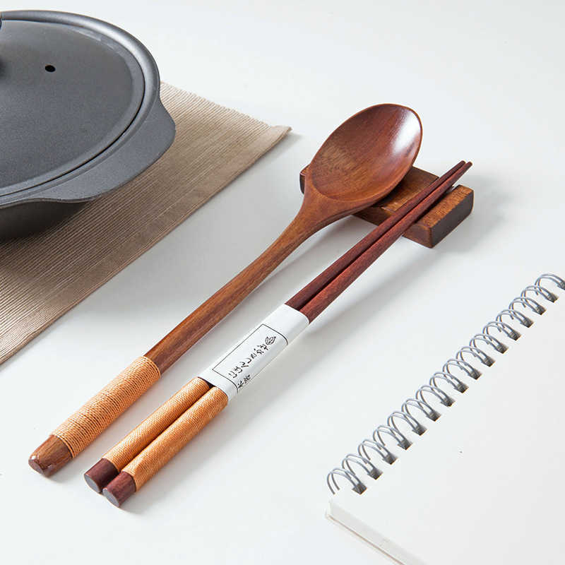 Wooden chopsticks spoon set tableware spoon chopsticks storage box household adult student portable long handle soup spoon J
Wooden chopsticks spoon set tableware spoon chopsticks storage box household adult student portable long handle soup spoon J