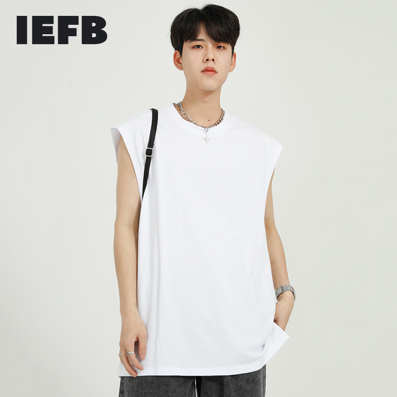 IEFB Men's Clothing Korean Streetwear Simple Sleevelesswhite Tank Tops Trend Round Collar Summer Black Tee Tops 9Y6803 210524
IEFB Men's Clothing Korean Streetwear Simple Sleevelesswhite Tank Tops Trend Round Collar Summer Black Tee Tops 9Y6803 210524
