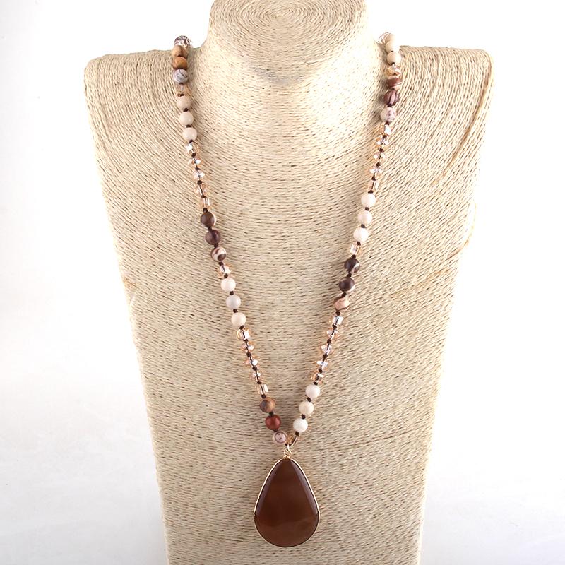 Pendant Necklaces Md Fashion Bohemian Tribal Jewelry Crystal / Stone Long Knotted Agt For Women
Pendant Necklaces Md Fashion Bohemian Tribal Jewelry Crystal / Stone Long Knotted Agt For Women