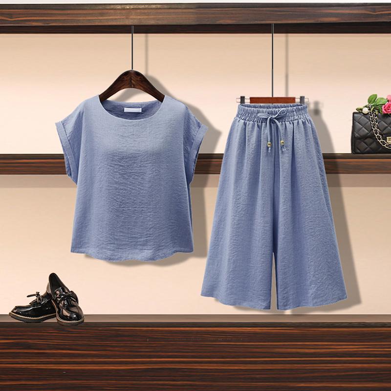 Summer Clothes For Women Large Plus Size 5XL Sports Suit Top And Pant Two Piece Set Sportwear Tracksuit Matching Outfit Dress