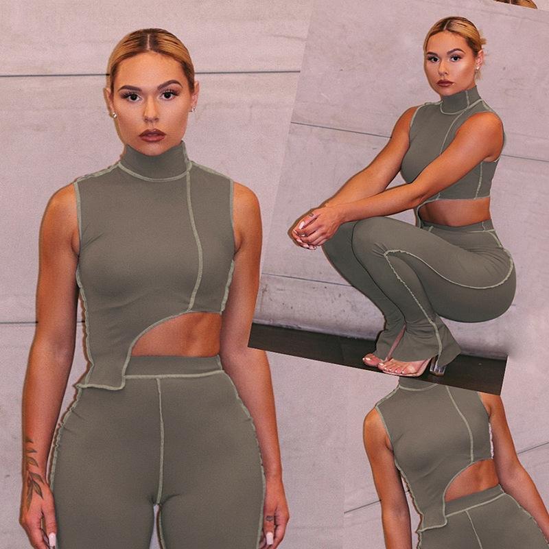 women' Outfit personalized lines thin sports suit quicy dry fitness yoga set gym workout clothes with back cut out, Gray
women' Outfit personalized lines thin sports suit quicy dry fitness yoga set gym workout clothes with back cut out, Gray