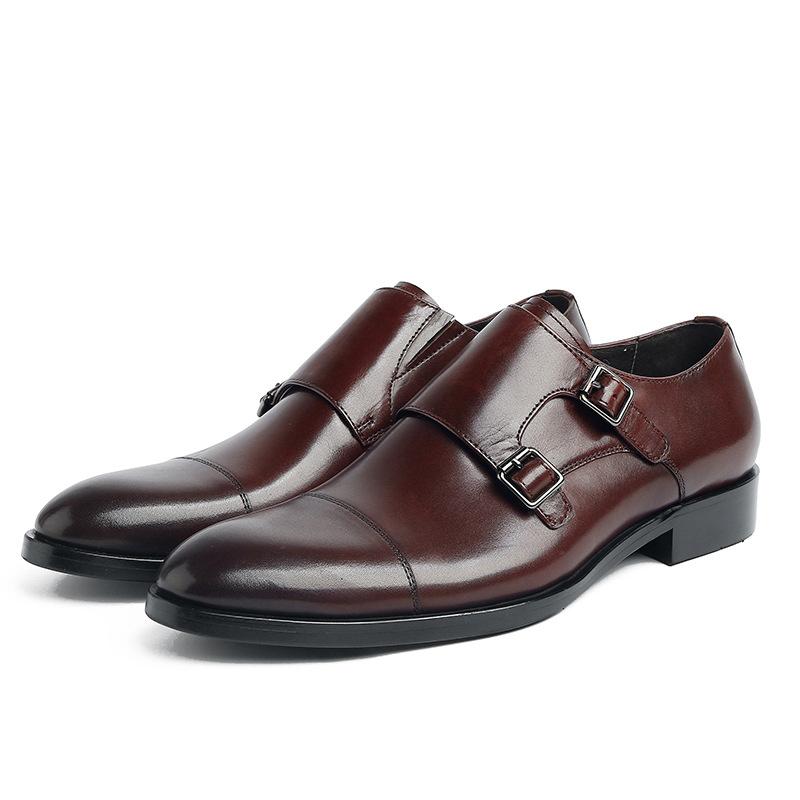 European Style Buckle Leather Shoes Cowhide Business Dress Wedding Men Luxury Designer, Black
European Style Buckle Leather Shoes Cowhide Business Dress Wedding Men Luxury Designer, Black