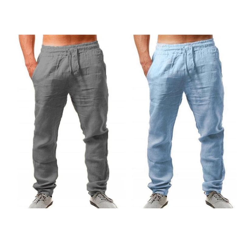 Men's Pants 2Pcs Men Cotton And Linen Trousers Loose Solids Harem Casual Hip Hop Trousers,Gray & Blue XXXL, Multi
Men's Pants 2Pcs Men Cotton And Linen Trousers Loose Solids Harem Casual Hip Hop Trousers,Gray & Blue XXXL, Multi