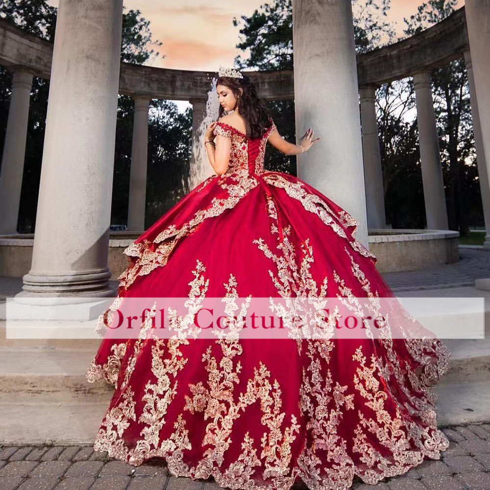 Off Shoulder Mexican Style Quinceanera Dresses Applique Sweet 16 Dress Party Wear vestidos de quinceañera Custom Size