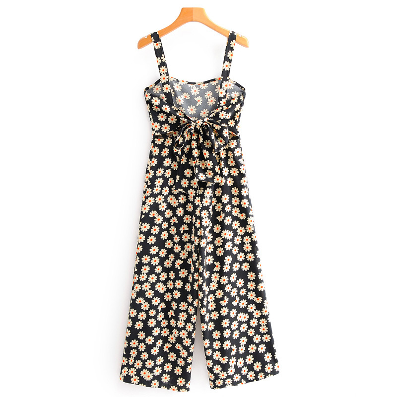 French Daisy Waist Harajuku Sweet Was Thin Women's Jumpsuit Sleeveless Strapless Summer Sweet Chic Female Jumpsuit 210507