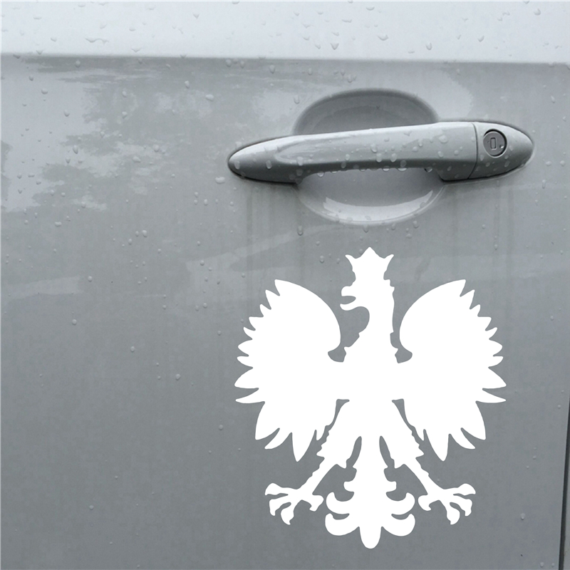 Poland Eagle Vinyl Sticker Car Decoration , Polski Orzel Vinyl Decal For Car Window Body Decorate