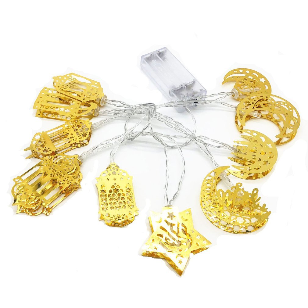 New 2021 Middle East oath Mubarak Led String Lights 1.65M 10 Lights Palace Lighting Festivals and Decorations Lights