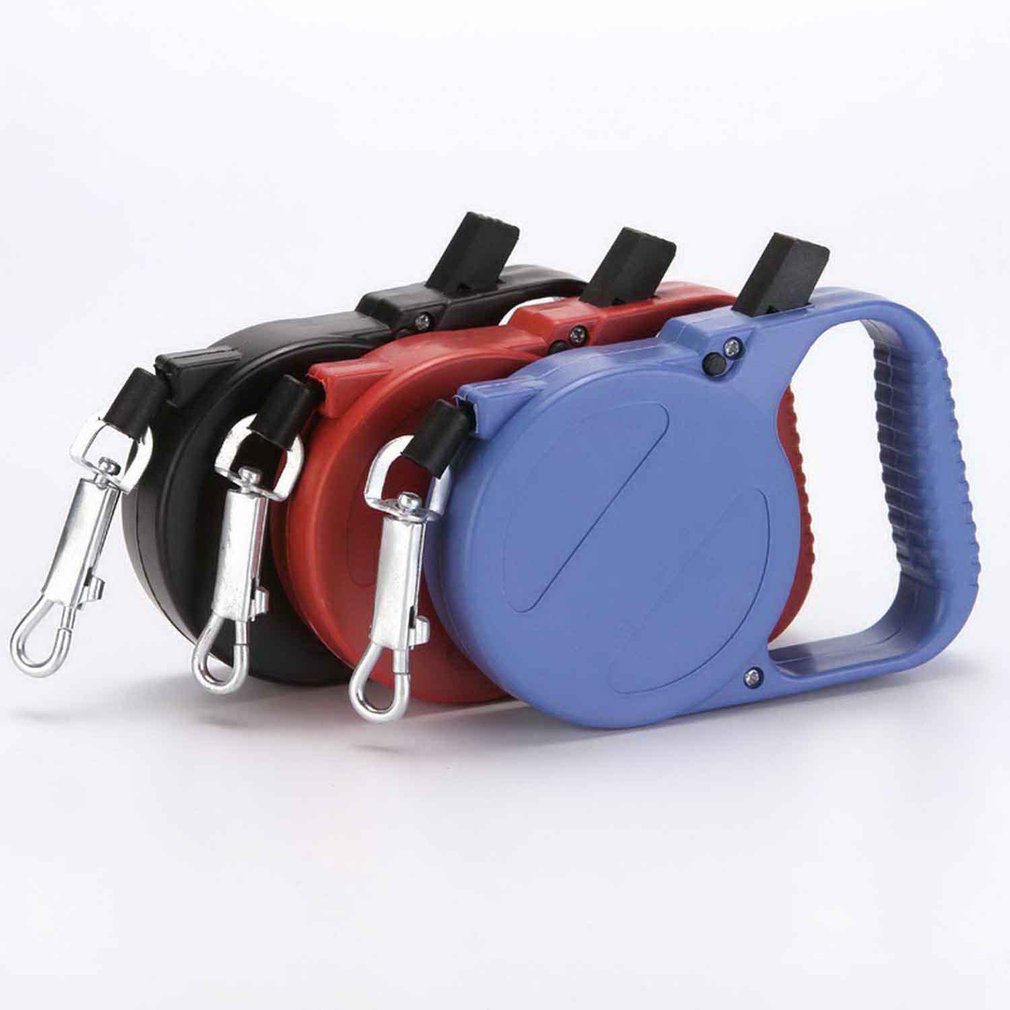 Dog Two-headed Leash Lead Pets Products Automatic Retractable Medium Large Dog Belt Hot
