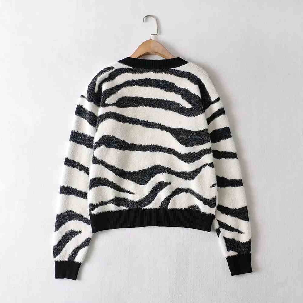 Fashion Mohair knitted cardigan women long sleeve sweater Sexy V Neck korean lady winter tops 210521