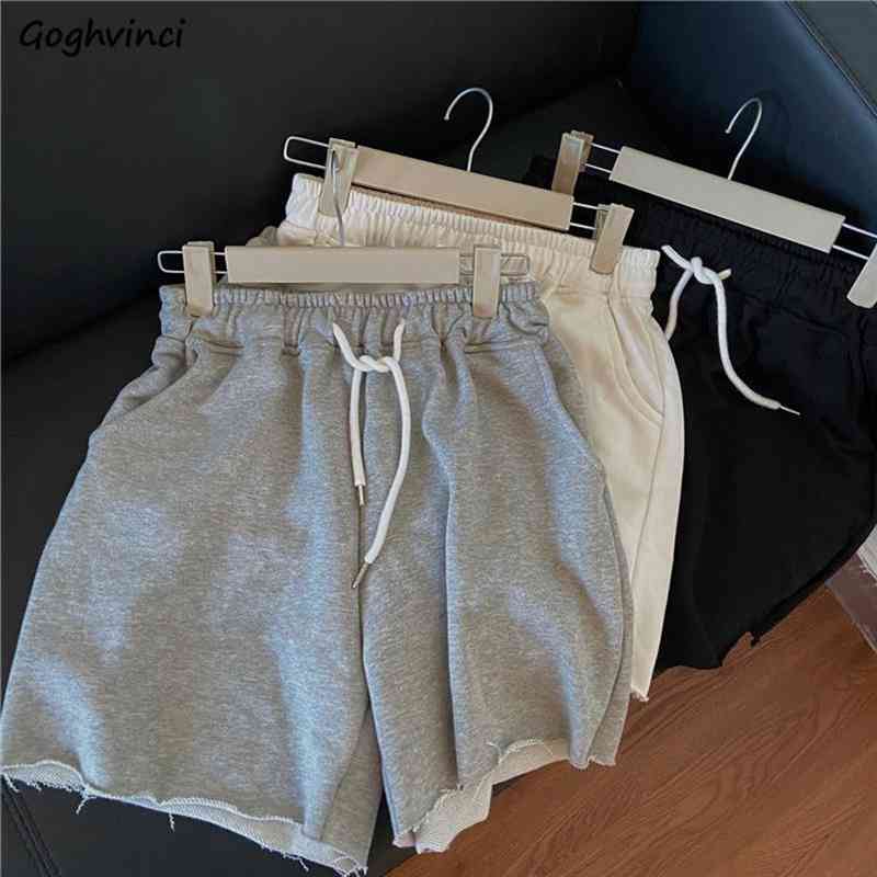 summer casual all-match loose womens short high waist solid streetwear korean style elegant comfortable students trousers, White;black
summer casual all-match loose womens short high waist solid streetwear korean style elegant comfortable students trousers, White;black