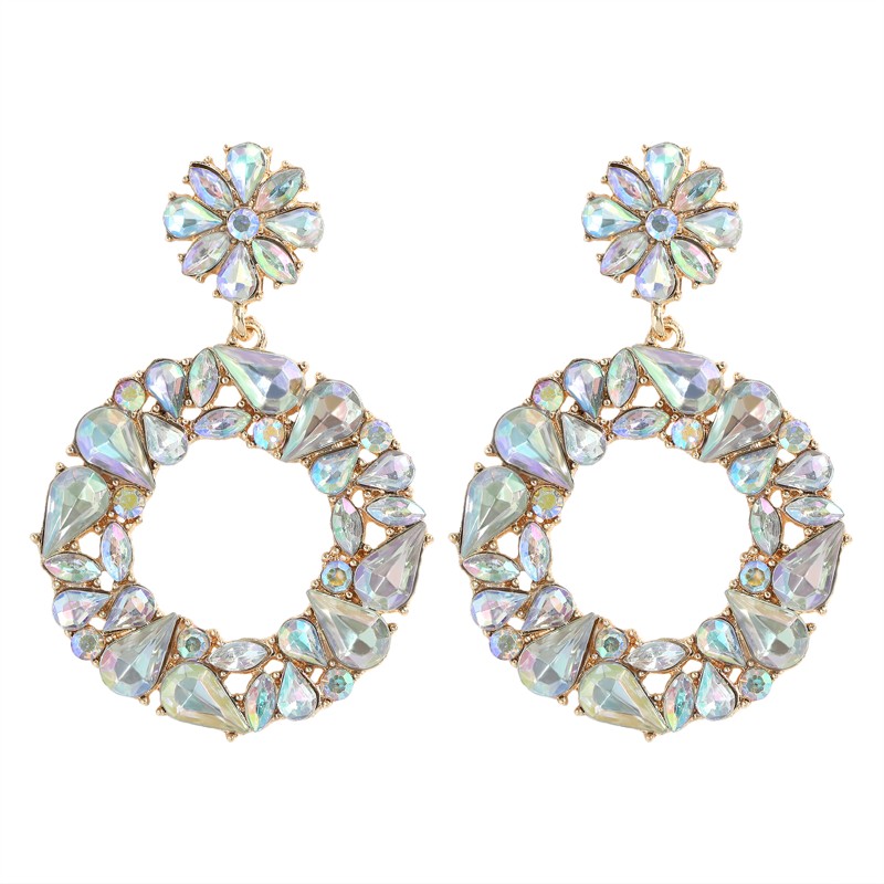 Colorful Full Rhinestone Flower Round Statement Drop Dangle Earrings Women High Quality Crystal Jewelry Accessories
Colorful Full Rhinestone Flower Round Statement Drop Dangle Earrings Women High Quality Crystal Jewelry Accessories