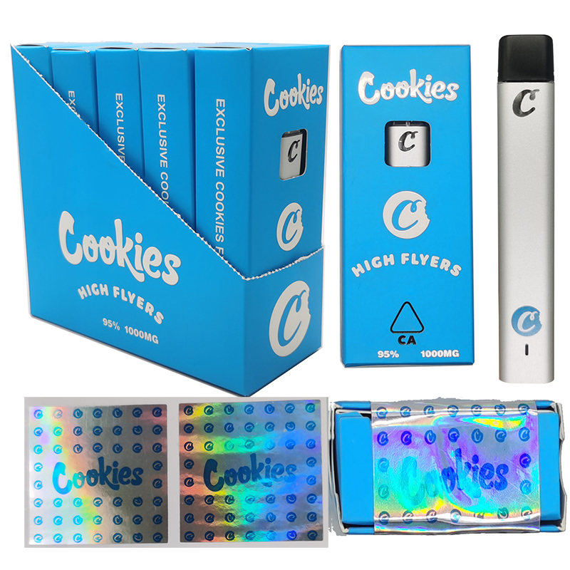 Cookies Disposable Vape Pen Thick Oil Pods High Flyers Packaging Box 1.0ml Cartridges Rechargeable Starter Kit 240mah Battery Empty Vaporizer E-cigarette Kits
Cookies Disposable Vape Pen Thick Oil Pods High Flyers Packaging Box 1.0ml Cartridges Rechargeable Starter Kit 240mah Battery Empty Vaporizer E-cigarette Kits