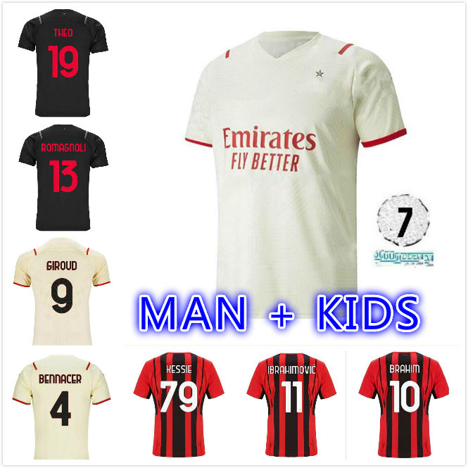 21 22 AC Milan Soccer Jerseys Fans Player Version IBRAHIMOVIC 2021 2022 REBIC THEO TONALI Football Shirt MANDZUKIC BRAHIM CALHANOGLU man kids kit
21 22 AC Milan Soccer Jerseys Fans Player Version IBRAHIMOVIC 2021 2022 REBIC THEO TONALI Football Shirt MANDZUKIC BRAHIM CALHANOGLU man kids kit