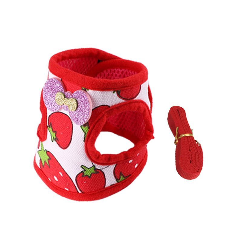 Rabbit Hamster Vest Harnas with Leiband Bunny Breastband Fret Work Touch