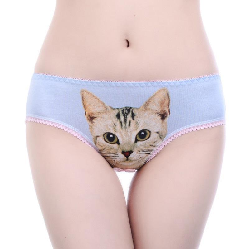 Women's Panties Sexy 3D Cat Print Underwear Clothes Women Funny Female Lingerie Briefs Low Waist Comfortable Underpants Shorts, White
Women's Panties Sexy 3D Cat Print Underwear Clothes Women Funny Female Lingerie Briefs Low Waist Comfortable Underpants Shorts, White